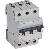 Legrand 403538 TX3 Leitungsschutzschalter C-Charakteristik, 2A, 3-polig, 6kA, 400VAC, 3TE