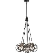 Elstead Lighting Elstead Rocklyn Kronleuchter E27 6-fach 91cm Rohstahl