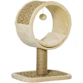 PawHut Katzenkratzbaum Klein Katzenspielzeug Katzenbaum Katzen-Spiel-Stamm Jute