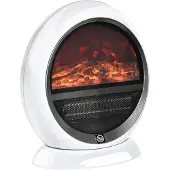 HOMCOM LED Elektrokamin Mini Tisch Standkamin mit Flammeneffekt 1500W Weiß