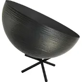 Licht-Erlebnisse Tischleuchte E27 42 cm Schwarz Metall Vintage Tischlampe