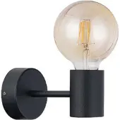 Licht-Erlebnisse Wandlampe E27 Schwarz Metall Retro Wandleuchte