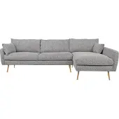 HTI Ecksofa Antonius Webstoff Grau rechts