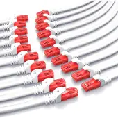 CSL 20x Cat 6 Gigabit Ethernet LAN Kabel - mehrfach geschirmt - UTP Gigabit - 1000 Mbit/s - Patchkabel - Netzwerkkabel - 0,5m
