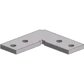 Längle Glas-System Eckverbinder 90-Grad AL-CH Alu roh