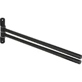 Technik Team Handtuchhalter Bulon zweiarmig schwenkbar, Stahl schwarz matt