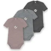 Normani 3er Set Baby Merino Body Kurzarm „Tauranga" - 9299
