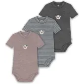 Normani 3er Set Baby Merino Kurzarmbody „Tihoi" - 9323