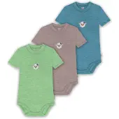 Normani 3er Set Baby Merino Kurzarmbody „Tihoi" - 9323