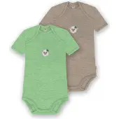 Normani 2er Set Baby Merino Body Kurzarm „Tauranga" - 9297