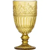 Bloomingville Weinglas FEYZA Gelb 17x8 cm Glas 325 ml Geprägtes Muster