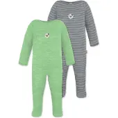 Normani 2er Pack MERINO Baby Merino Strampler „Levin" - 9413