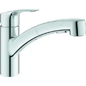 GROHE Eurosmart Einhand-Spültischarmatur, Ausladung 227mm, schwenkbar, herausziehbare Dual-Spülbrause, 30305001, Farbe: Chrom