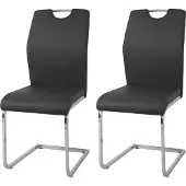 HTI Esszimmerstuhl 2er Set Schwarz Nelly