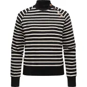 Ragwear Sweatshirt "Majjorka", Stylisches Damen Langarmshirt mit Rippbündchen und Zierknöpfen