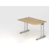 Hjh OFFICE PRO NANO 12 S - 120 x 80 Eiche/Silber