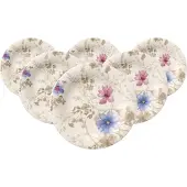 Villeroy & Boch Frühstücksteller "Frühstücksteller Mariefleur Gris Basic ø 21,5 cm 6er Set bunt", bunt, L:21,5cm, Speiseteller, Frühstücksteller