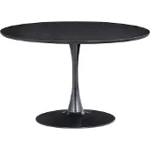 Woood Sammy Esstisch Trompetenfuss Rund Mdf Schwarz Ø120cm