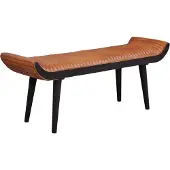 FineBuy Sitzbank Massivholz Mango Braun
