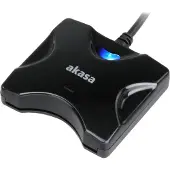 Akasa External Smart Card Read, USB 2.0, Schwarz