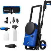 Nilfisk Core 130-6 PowerControl – Hochdruckreiniger für die Autowäsche (EU-Standard), elektrisch, 462 l/h, Schwarz/Blau