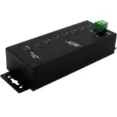 EXSYS EX-1147HMVS, USB 3.2 Gen 1 (3.1 Gen 1) Type-C, USB 3.2 Gen 1 (3.1 Gen 1) Type-C, Schwarz, Metall