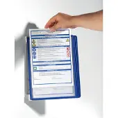 Durable Vario Wall 5 Wandhalter-SET ink. Sichttafeln, blau