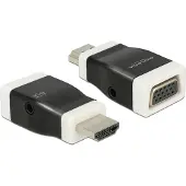 DeLOCK 65586, HDMI-A, VGA, Schwarz, Weiß