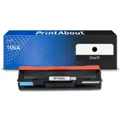 PrintAbout Toner kompatibel für HP W1106A Laser MFP 137fwg/HP Laser 107a/107w/HP Laser MFP 135ag/135wg in Schwarz