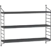 En.casa Modulares Wandregal Strängnäs 4er Set Dunkelgrau