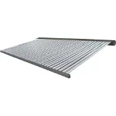 Mendler Elektrische Kassettenmarkise H122, Markise Vollkassette 4x3m Polyester Grau/Weiß, Rahmen grau