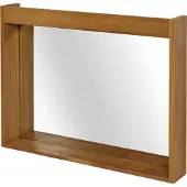 Mendler Teak-Wandspiegel MCW-M75, Badspiegel, Holzrahmen, hochwertiges B-Grade-Teak (Kernholz, 20-30 Jahre), 77x100cm