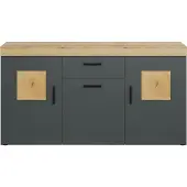 Ebuy24 Tyler WO:Ko.+Fr.Blende Evoke Oak Nachbildung,Fr.Anthrazit Melamin,Abs.Applikation,Sideboard