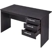 En.casa Schreibtisch ’Ragunda’ mit 3 Schubladen 120 x 59 x 75 cm Dunkler Holzton