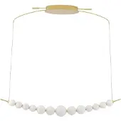 Nova Luce PERLA LED Pendelleuchte Gold 28W Warmweiss 109x13,5x120cm dimmbar 9695205