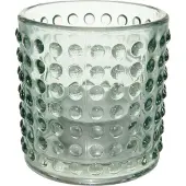 Homea Windlicht Glas feines Reliefmuster, Teelichthalter