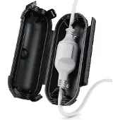 Brandson Kabelbox, Kabelmanagement Box, Kabel Schutzbox für Verlängerungskabel, 210mm x 85 mm, Outdoor, IP44 spritzwassergeschützt Safe Box, schwarz