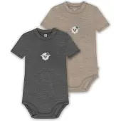 Normani 2er Set Baby Merino Kurzarmbody „Tihoi" - 9321