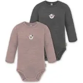 Normani 2er Pack Baby Merino Body Langarm „Auckland" - 9373