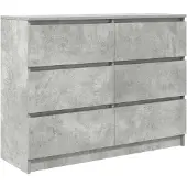 vidaXL Sideboard Betongrau 100x35x76 cm Holzwerkstoff