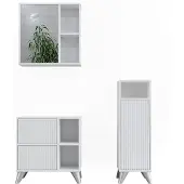Vicco Badmöbel-Set Leano Weiß 3 Teile, Model 53255