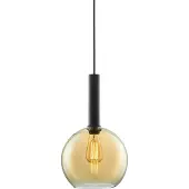 ISOLED Pendelleuchte, amber round Glas, E27, 25cm, 50-300cm, exkl. Baldachin