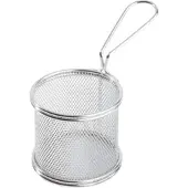 Assheuer & Pott APS 40601 Servier-Frittierkorb SNACKHOLDER, Edelstahl, Ø 9 cm, Höhe 8,5 cm
