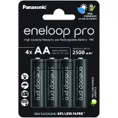 Panasonic eneloop pro, Wiederaufladbarer Akku, AA, 4 Stück(e), 2500 mAh, Schwarz