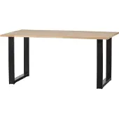 Woood Tablo Esstisch Aus Eichenholz, U-Tischbein, Braun, 180 X 90 Cm