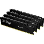 Kingston Technology FURY Beast 128 GB 5200 MT/s DDR5 CL40 DIMM (4er-Kit) Black XMP, 128 GB, 4 x 32 GB, DDR5, 288-pin DIMM, Schwarz
