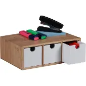 Relaxdays Bambus-Schubladenbox
