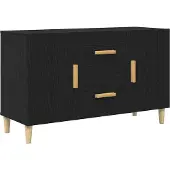 vidaXL Sideboard Schwarz Eichen-Optik 100x36x60 cm Holzwerkstoff