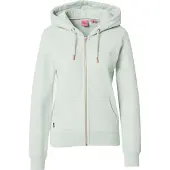 Superdry für Damen. W2012358A Kapuzensweatshirt mit Reißverschluss und Logo Essential grün (M), Lässig, Baumwolle