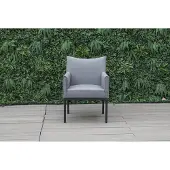 CLEMENTO Lyon Dining Sessel vier fuß Aluminium/Sunbrella